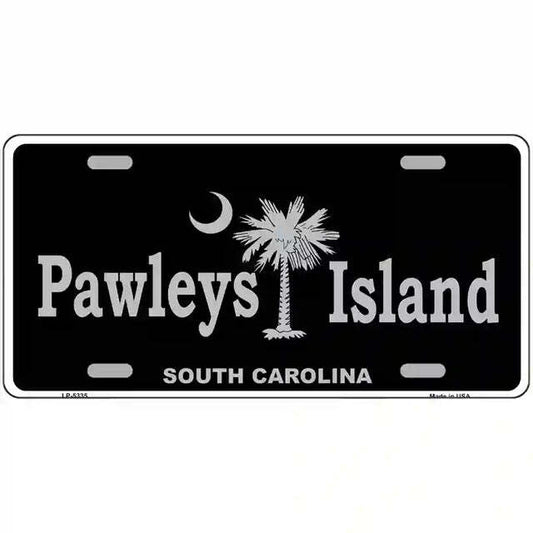 Pawleys Island South Carolina Black Metal Sign