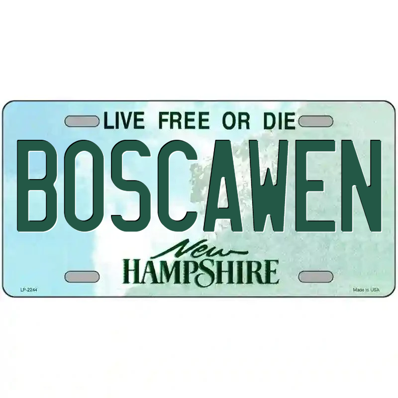Boscawen New Hampshire Metal Sign