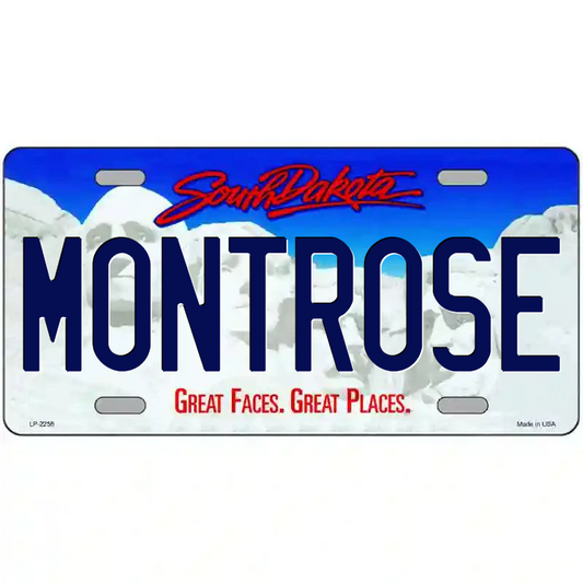 Montrose South Dakota Metal Sign