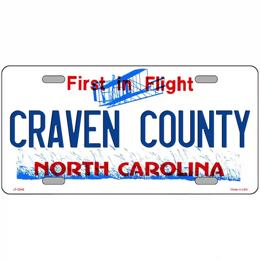 Craven County North Carolina Metal Sign