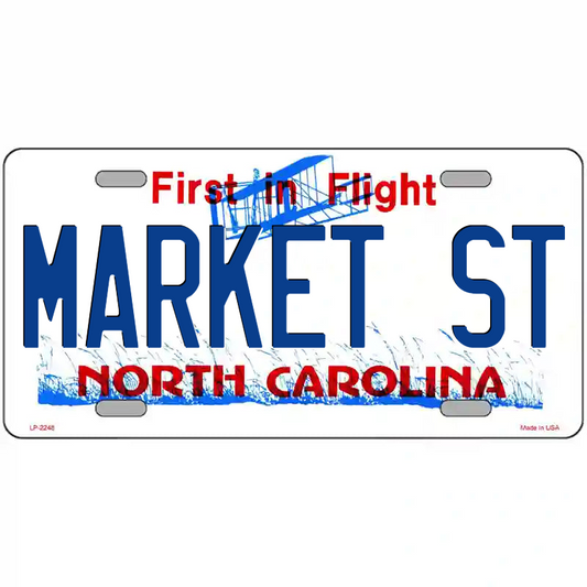 Market St North Carolina Metal Sign
