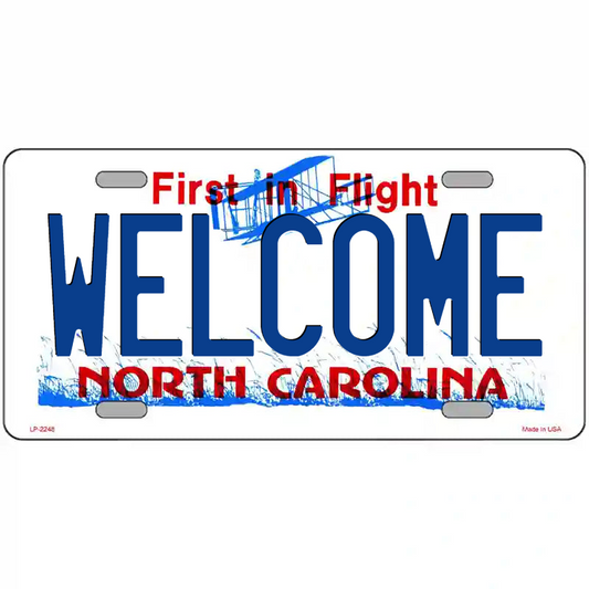 Welcome North Carolina Metal Sign