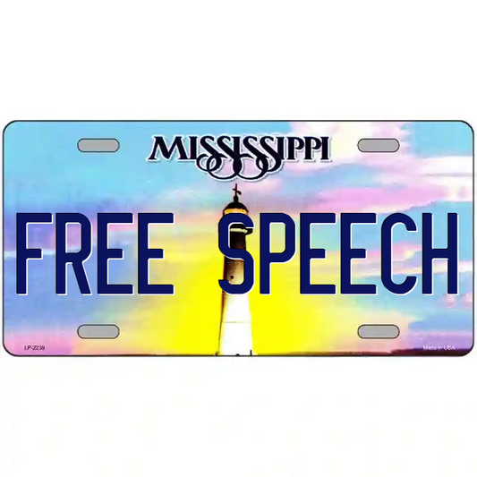 Free Speech Mississippi Metal Sign