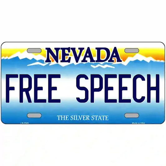 Free Speech Nevada Metal Sign