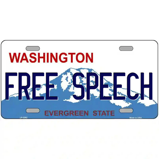 Free Speech Washington Metal Sign