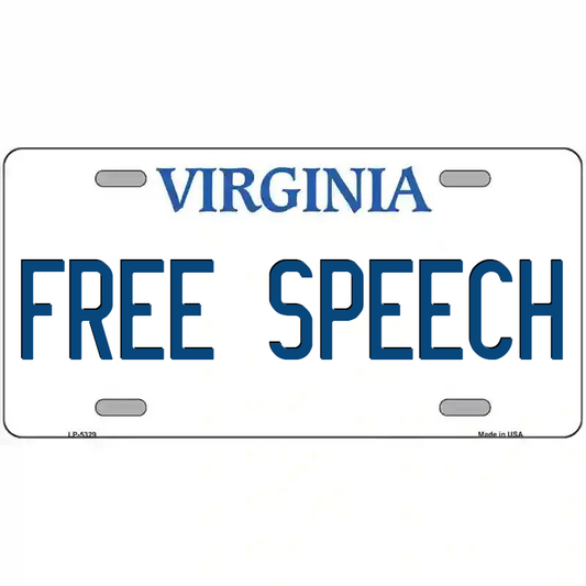 Free Speech Virginia Metal Sign