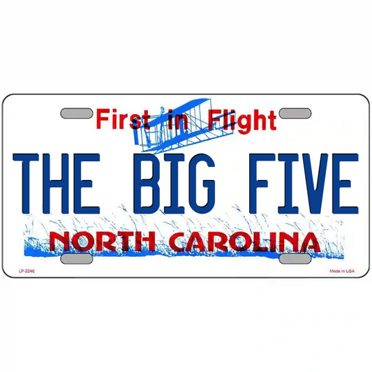 The Big Five North Carolina Metal Sign
