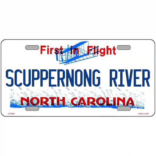 Scuppernong River North Carolina Metal Sign