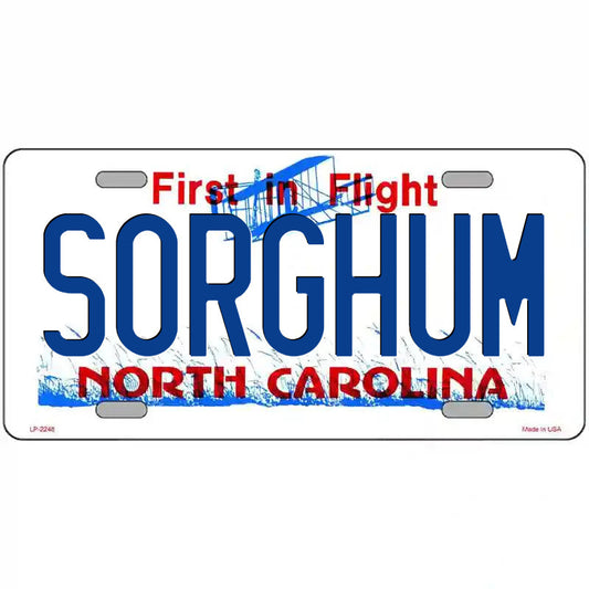 Sorghum North Carolina Metal Sign