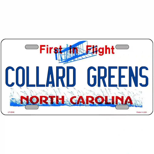 Collard Greens North Carolina Metal Sign