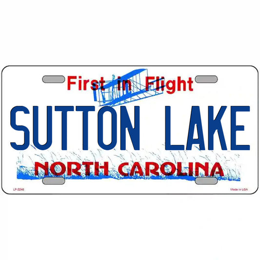 Sutton Lake North Carolina Metal Sign