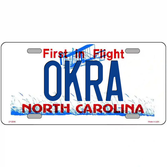 Okra North Carolina Metal Sign