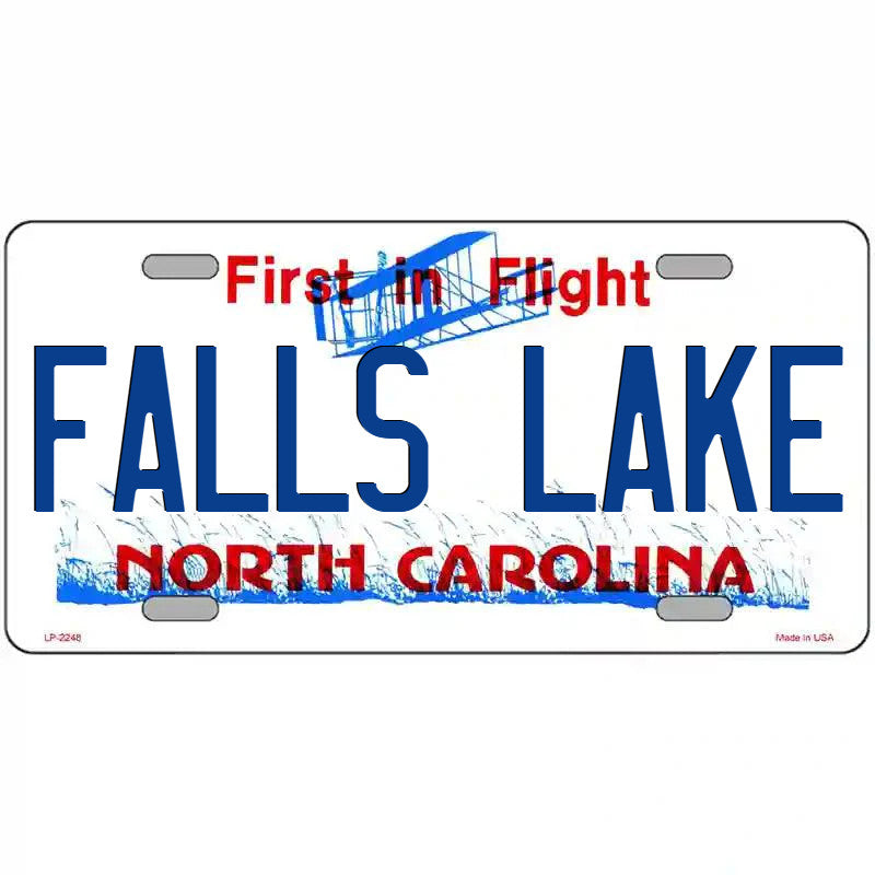 Falls Lake North Carolina Metal Sign