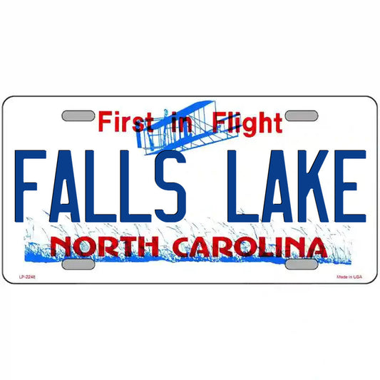 Falls Lake North Carolina Metal Sign