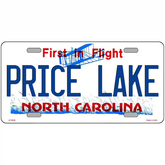Price Lake North Carolina Metal Sign