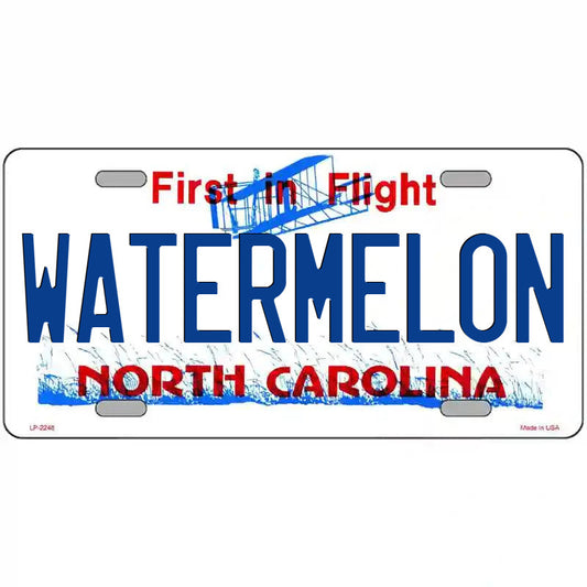 Watermelon North Carolina Metal Sign