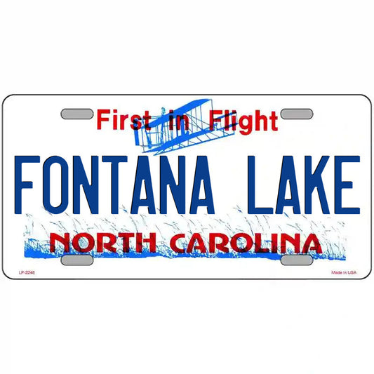 Fontana Lake North Carolina Metal Sign
