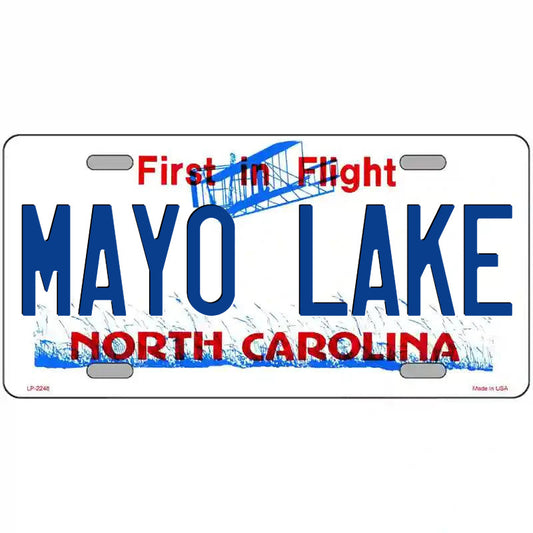 Mayo Lake North Carolina Metal Sign