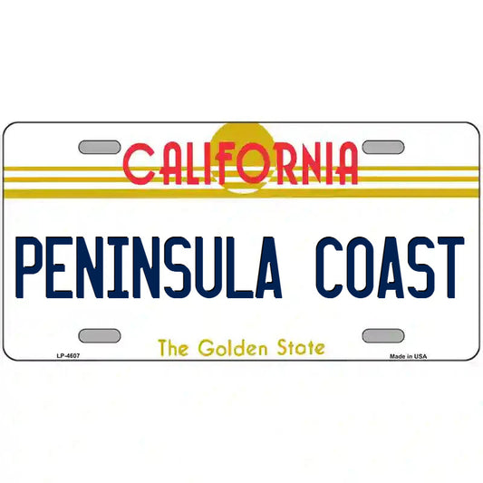Peninsula Coast California Metal Sign