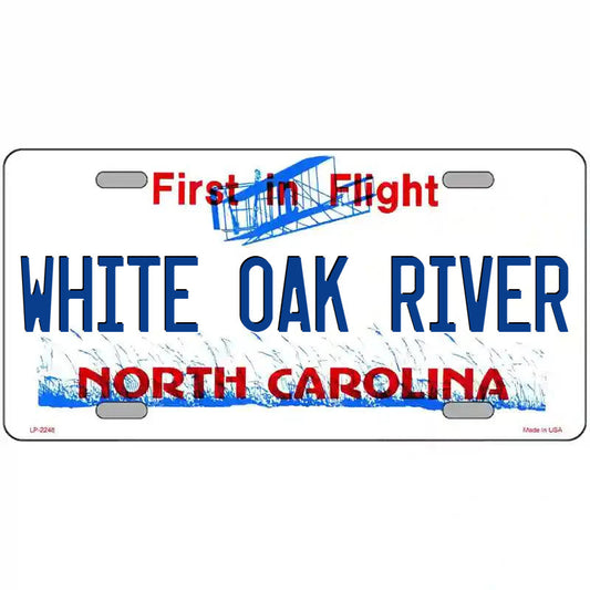 White Oak River North Carolina Metal Sign