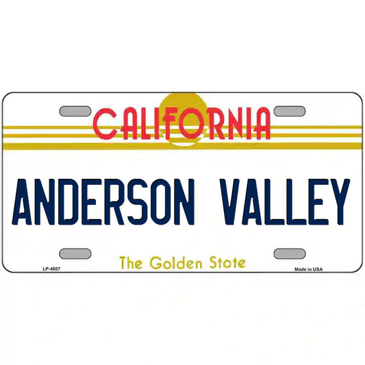 Anderson Valley California Metal Sign