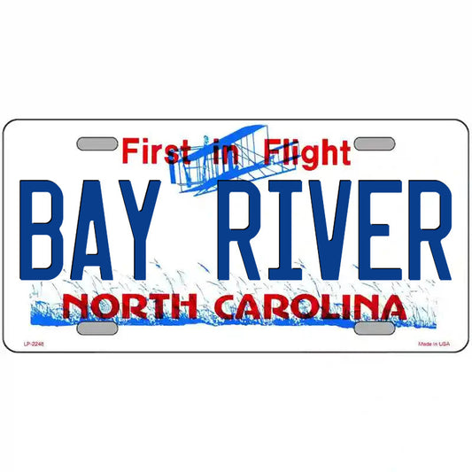 Bay River North Carolina Metal Sign