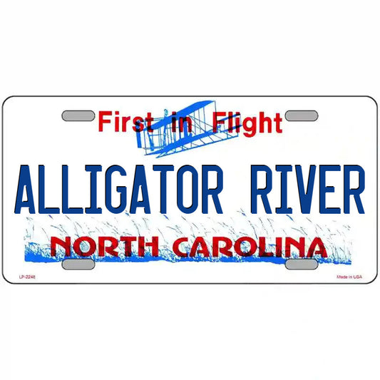 Alligator River North Carolina Metal Sign