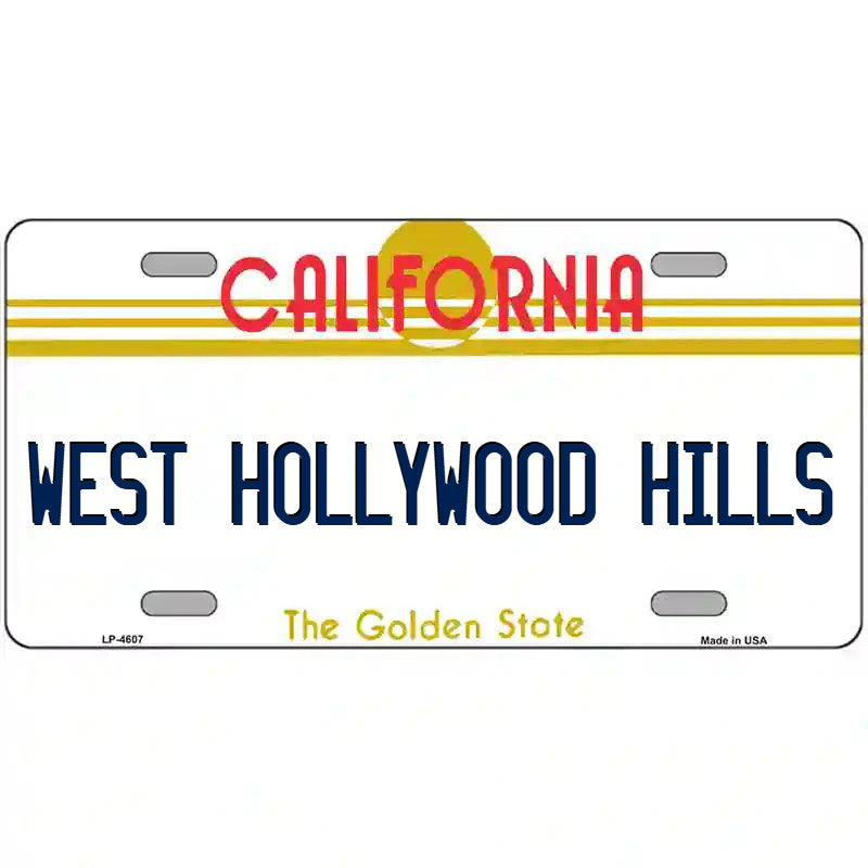West Hollywood Hills California Metal Sign