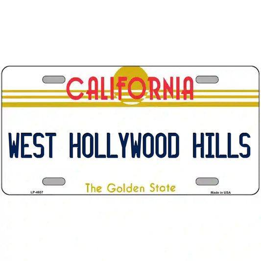 West Hollywood Hills California Metal Sign