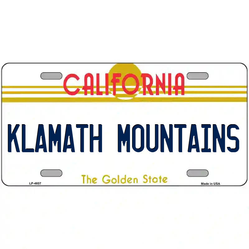 Klamath Mountains California Metal Sign