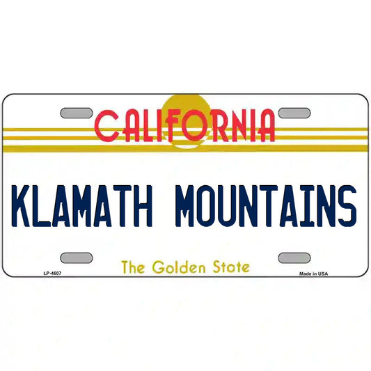 Klamath Mountains California Metal Sign